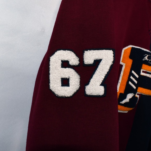 Polo Ralph Lauren “P” Patch Varsity Sweatshirt Sweater Navy Size: SP 0224!!! - Picture 5 of 12